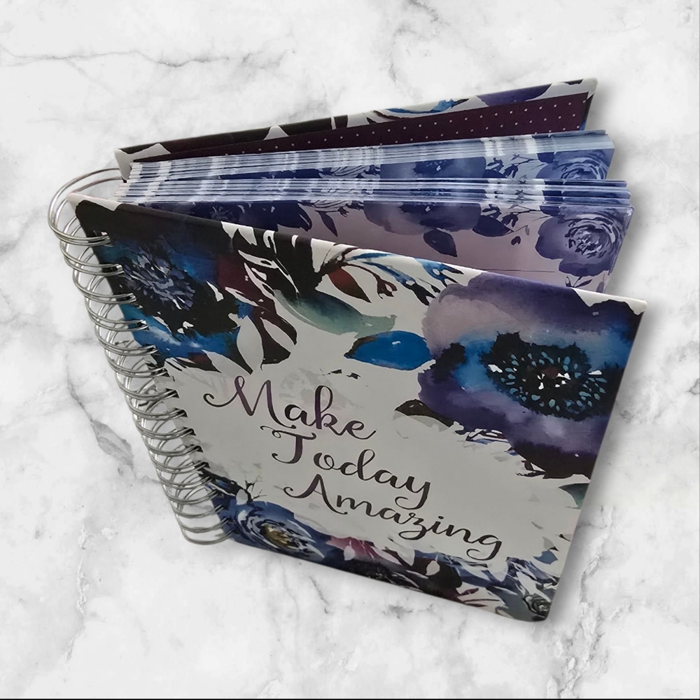Floral Spiral Notebook with Inspirational Quote